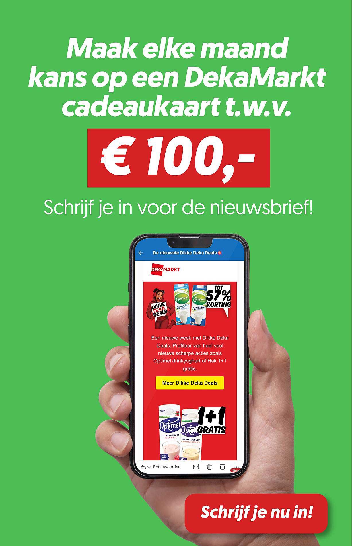 Maak elke maand kans op een DekaMarkt cadeaukaart t.w.v. € 100,-