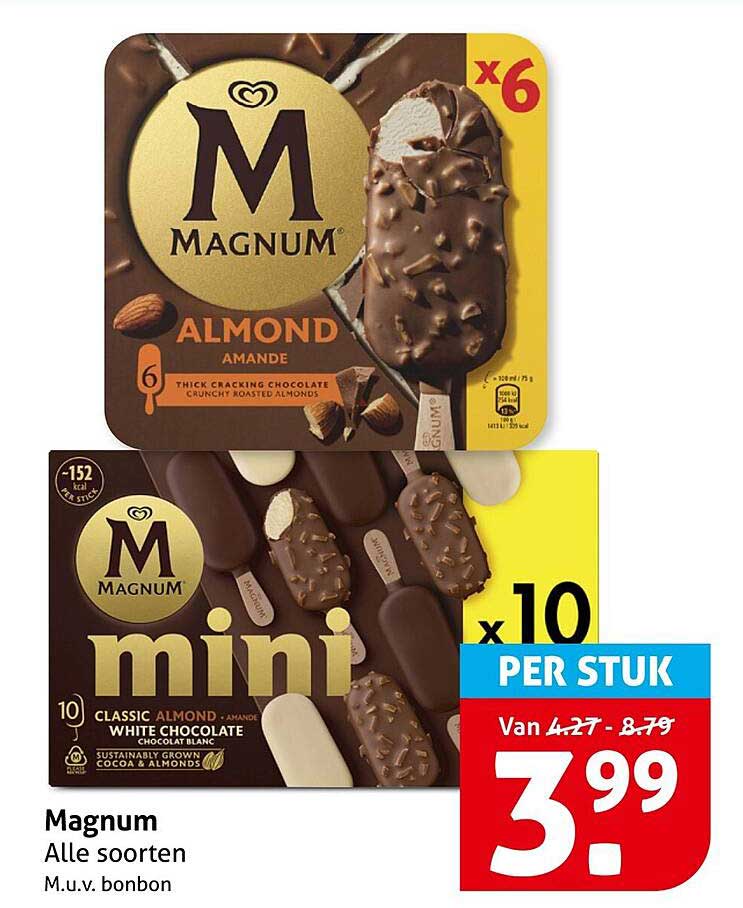 Magnum Alle soorten M.u.v. bonbon