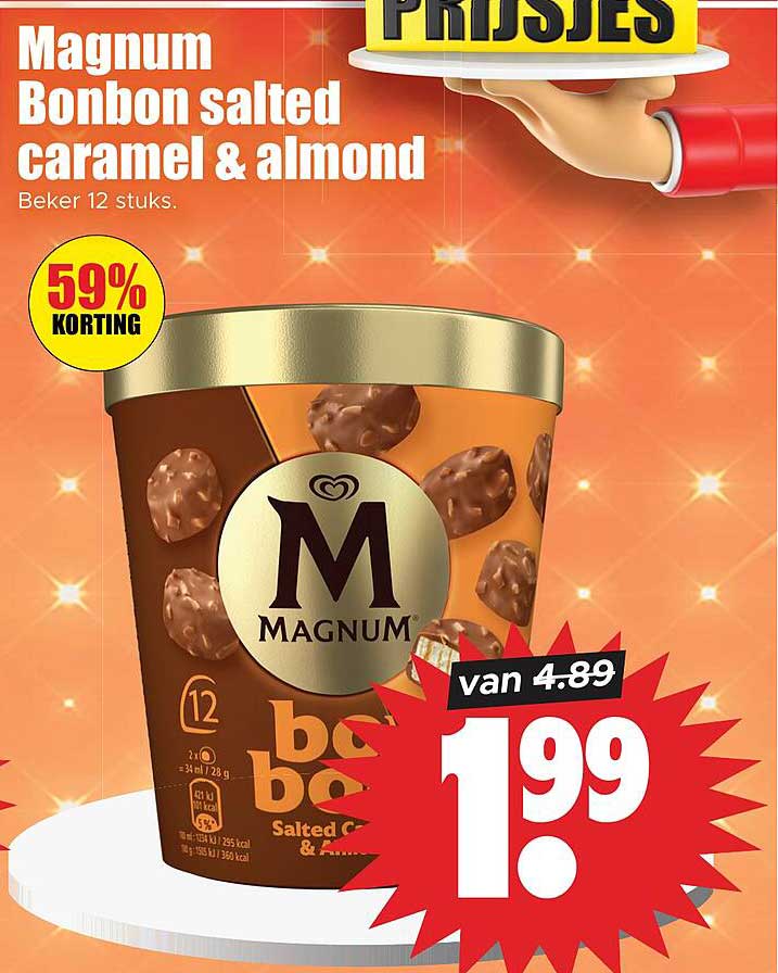 Magnum Bonbon salted caramel & almond