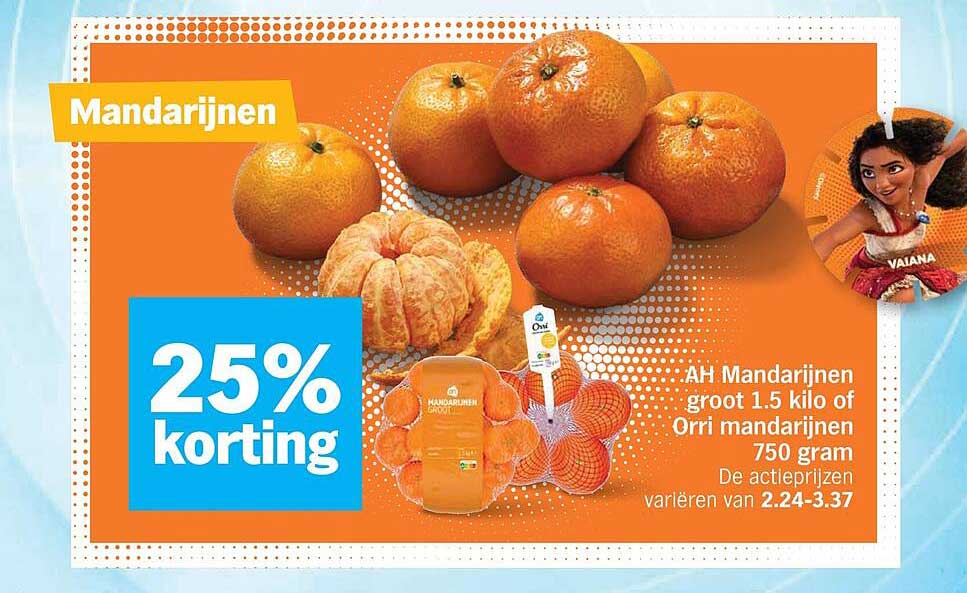 Mandarijnen 25% korting
