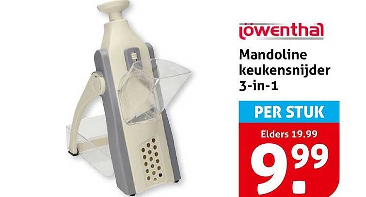 Mandoline keukensnijder 3-in-1