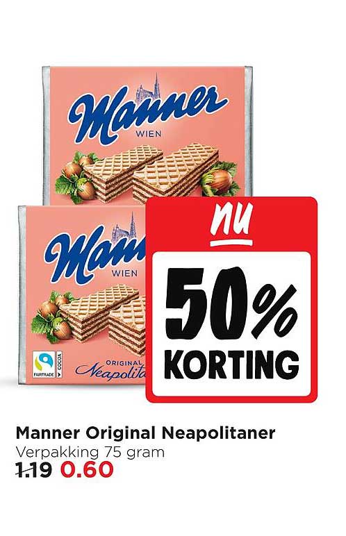 Manner Original Neapolitaner NU 50% KORTING