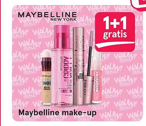Maybelline make-up 1+1 gratis