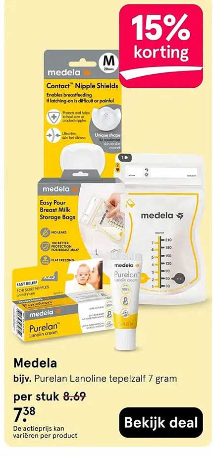 Medela bijv. Purelan Lanoline tepelzalf 7 gram