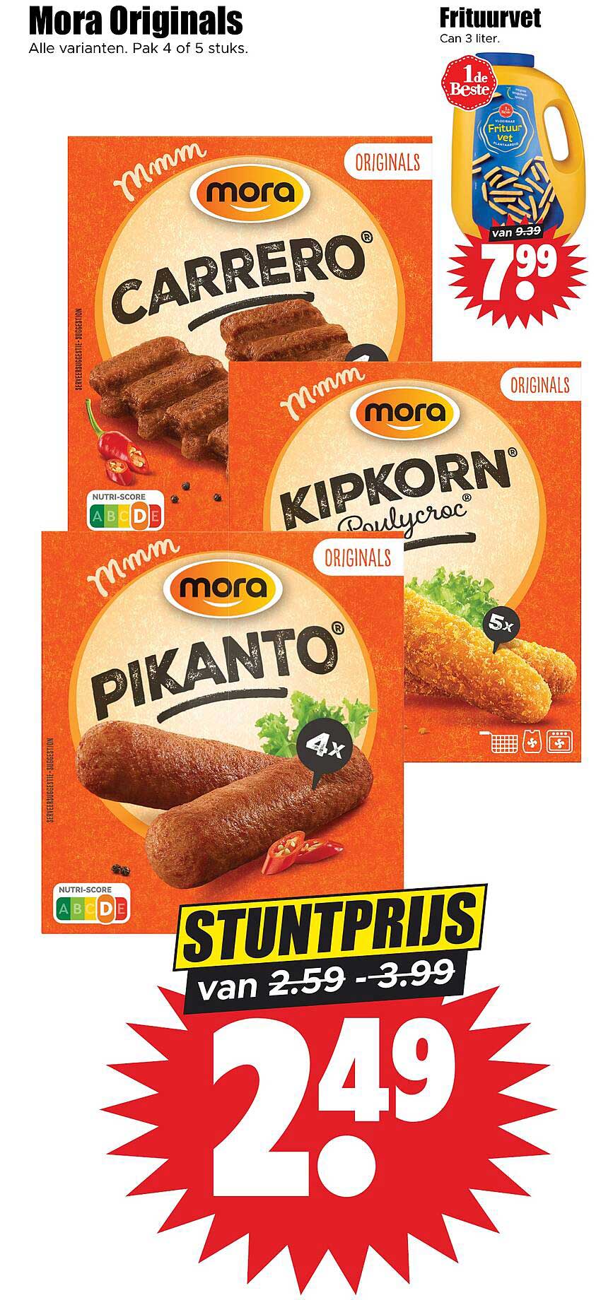 Mora Originals - Alle varianten. Pak 4 of 5 stuks. STUNTPRIJS