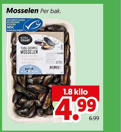Mosselen Per bak.