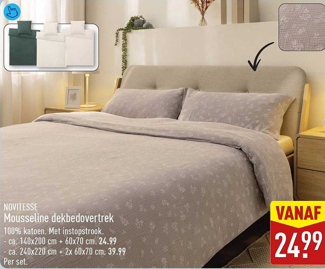 Mousseline dekbedovertrek