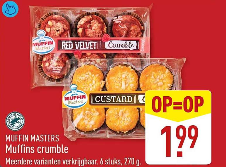 Muffin Masters Muffins crumble