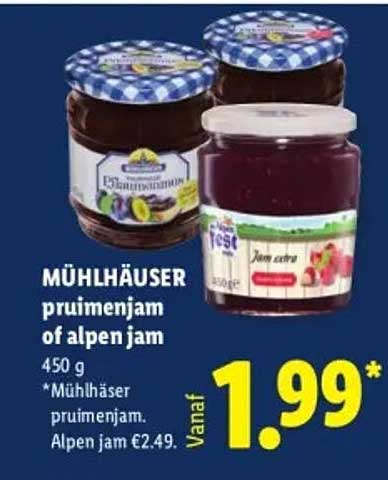 MÜHLHÄUSER pruimenjam of alpen jam