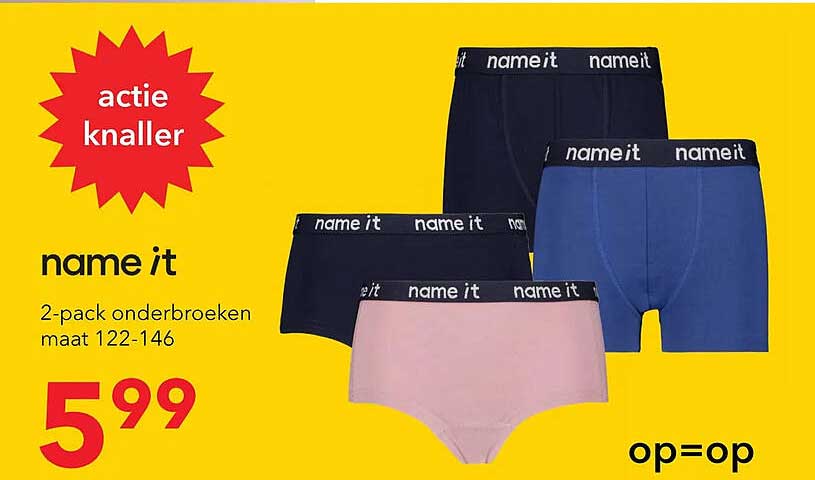 name it 2-pack onderbroeken maat 122-146