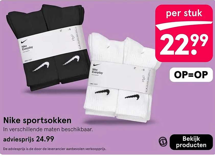 Nike sportsokken