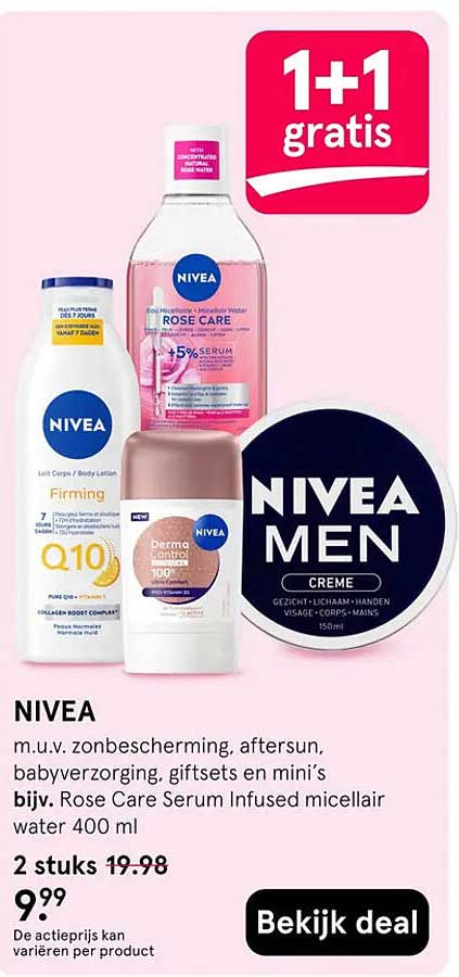 NIVEA 1+1 gratis