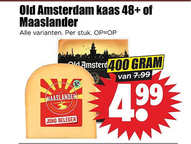 Old Amsterdam kaas 48+ of Maaslander