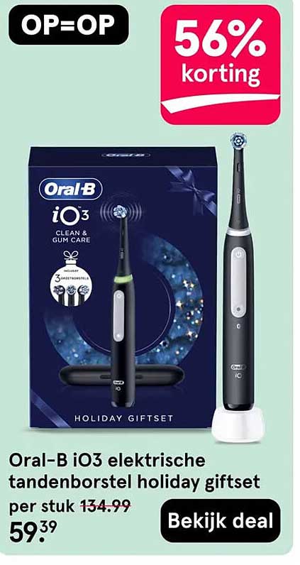 Oral-B iO3 elektrische tandenborstel holiday giftset