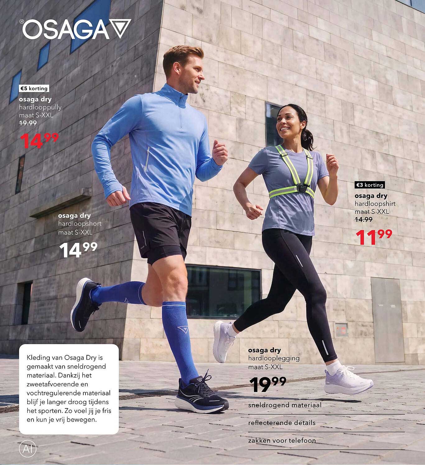 osaga dry hardlooptrui maat S-XXL