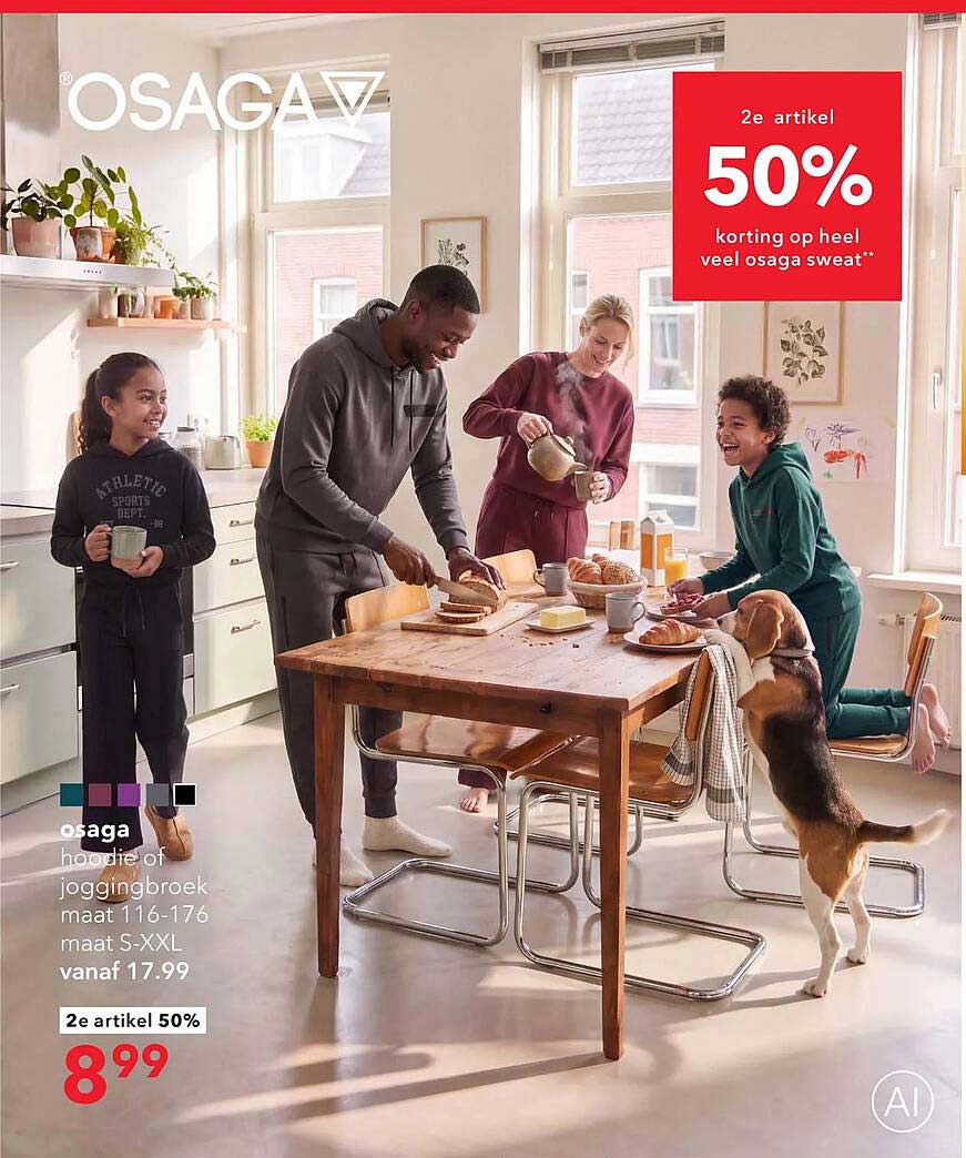 osaga hoodie of joggingbroek 2e artikel 50%