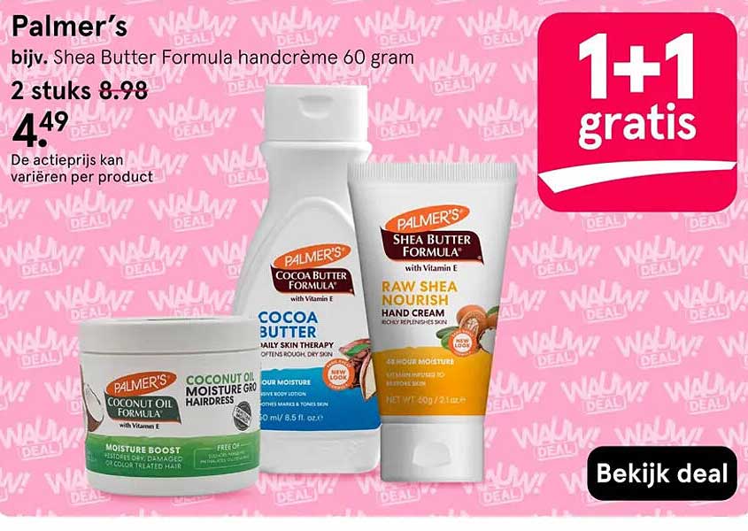 Palmer’s bijv. Shea Butter Formula handcrème 60 gram 1+1 gratis