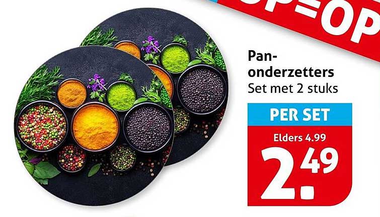 Pan-onderzetters Set met 2 stuks