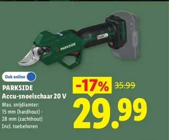 PARKSIDE Accu-snoeischaar 20 V
