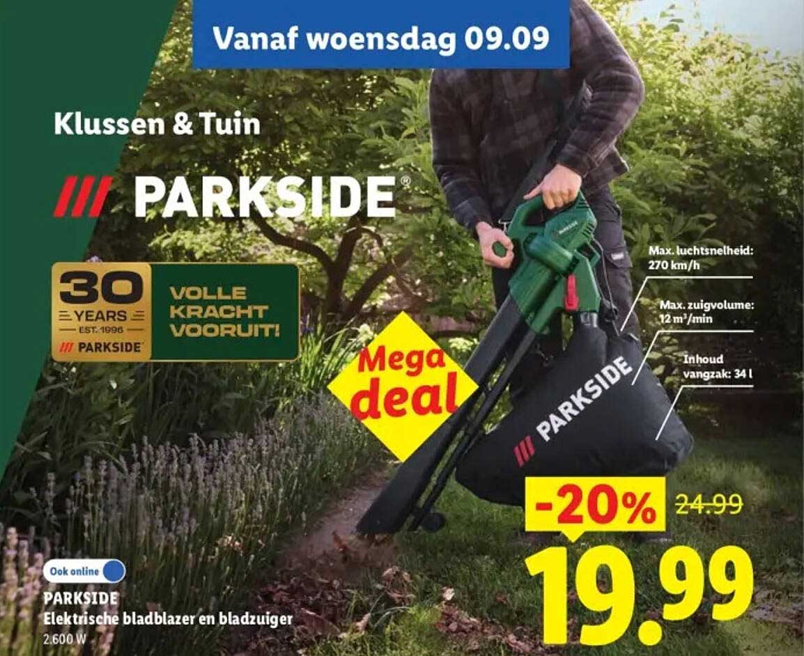 PARKSIDE Elektrische bladblazer en bladzuiger -20%