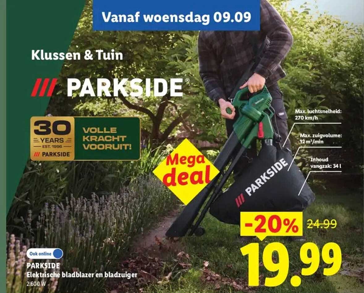 PARKSIDE Elektrische bladblazer en bladzuiger 2.600 W -20%