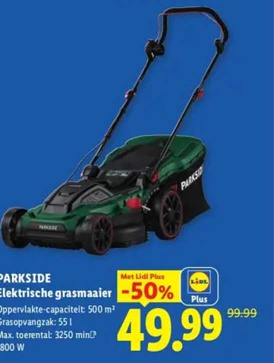 PARKSIDE Elektrische grasmaaier Met Lidl Plus -50%