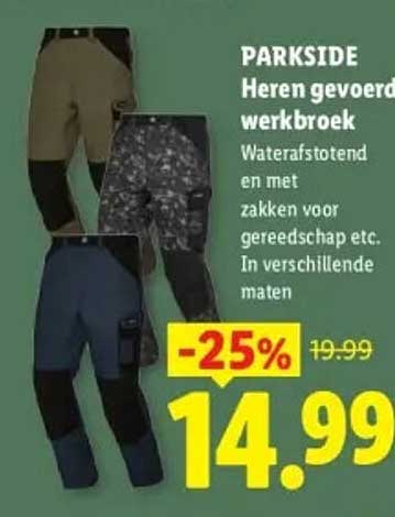 PARKSIDE Heren gevoerd werkbroek