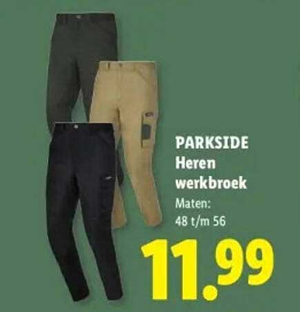 PARKSIDE Heren werkbroek Maten: 48 t/m 56