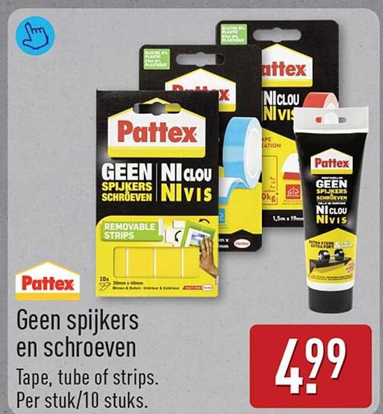 Pattex Geen spijkers en schroeven