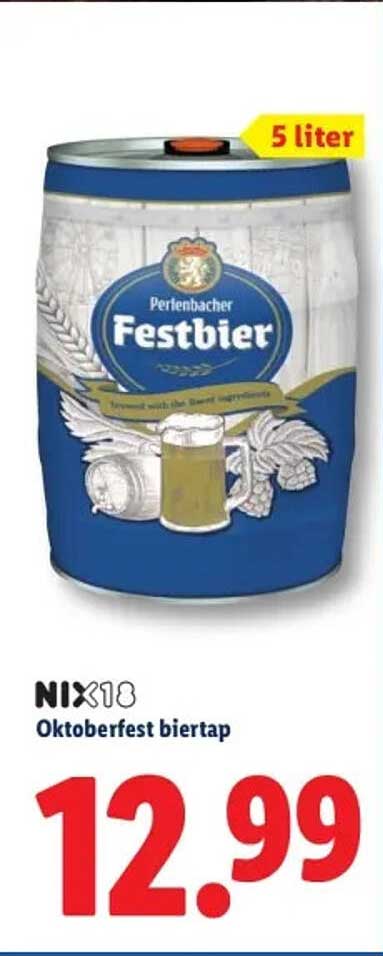 Perlenbacher Festbier Oktoberfest biertap 5 liter