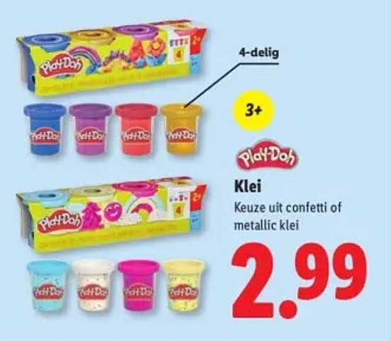 Play-Doh Klei Keuze uit confetti of metallic klei