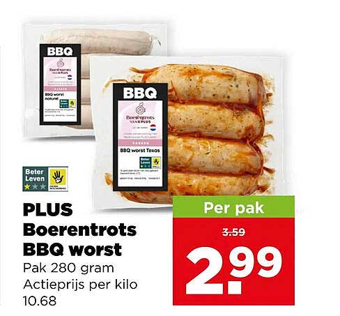 PLUS Boerentrots BBQ worst