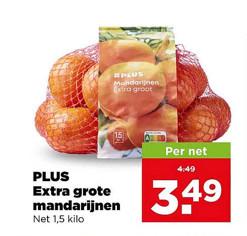 PLUS Extra grote mandarijnen Net 1,5 kilo