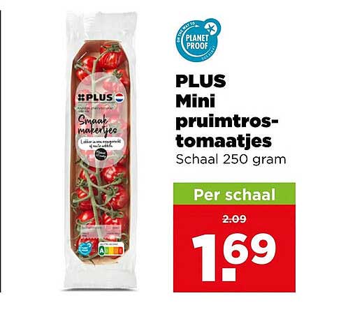PLUS Mini pruimtomaatjes Schaalt 250 gram