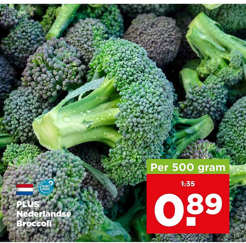 PLUS Nederlandse Broccoli Los Per 500 gram