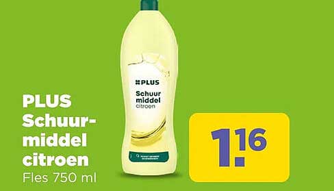 PLUS Schuurmiddel citroen Fles 750 ml
