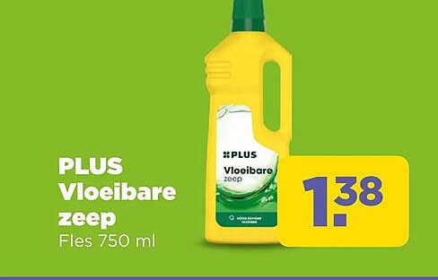 PLUS Vloeibare zeep Fles 750 ml