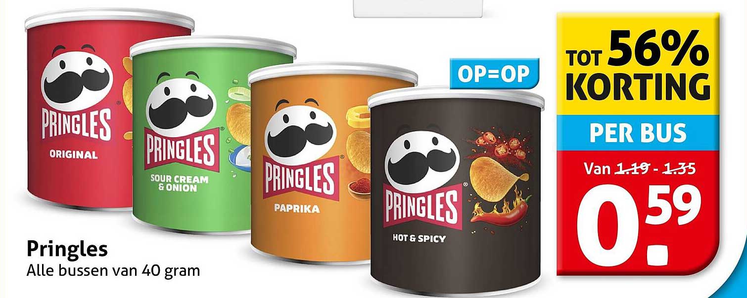 Pringles Alle bussen van 40 gram
