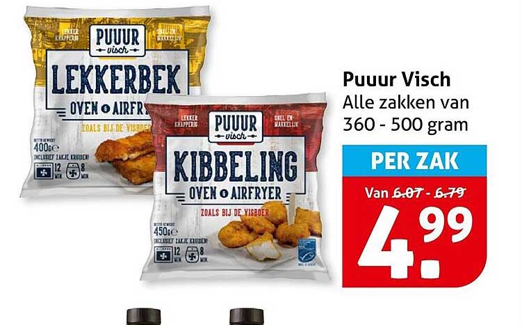 Puuur Visch Alle zakken van 360 - 500 gram PER ZAK