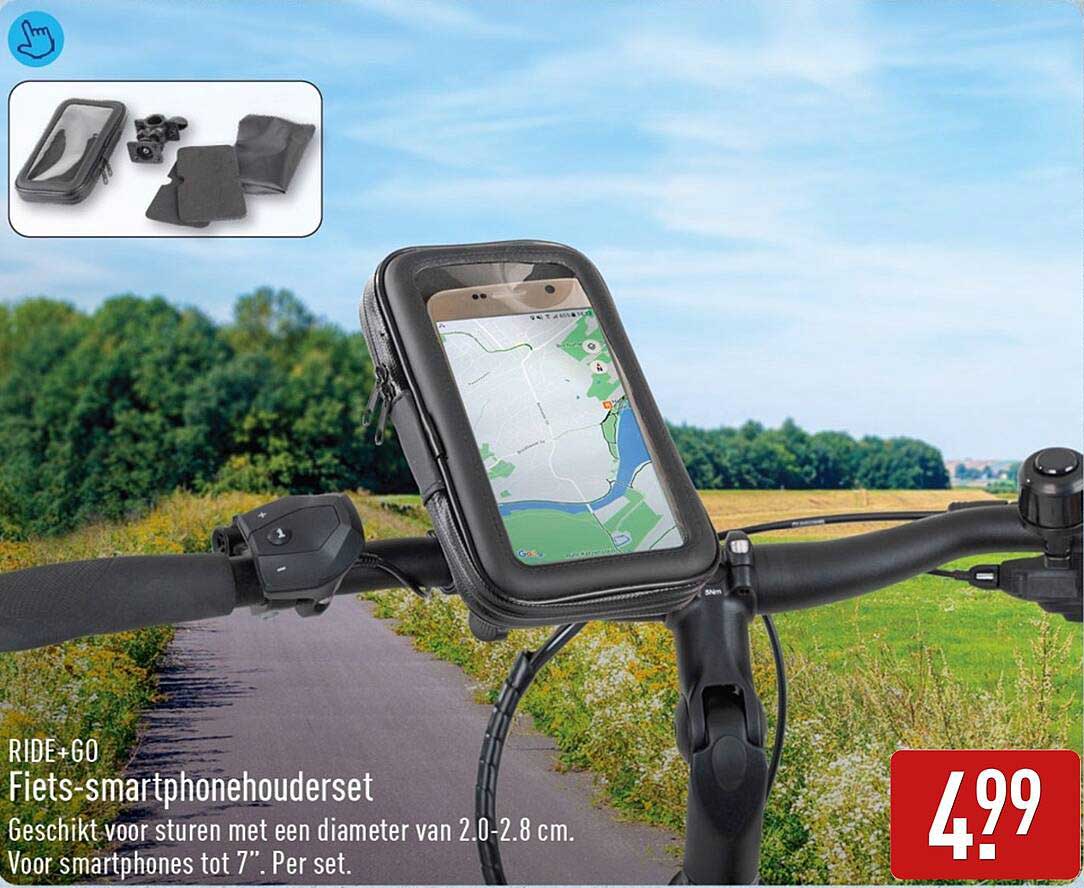RIDE+GO Fiets-smartphonehouderset