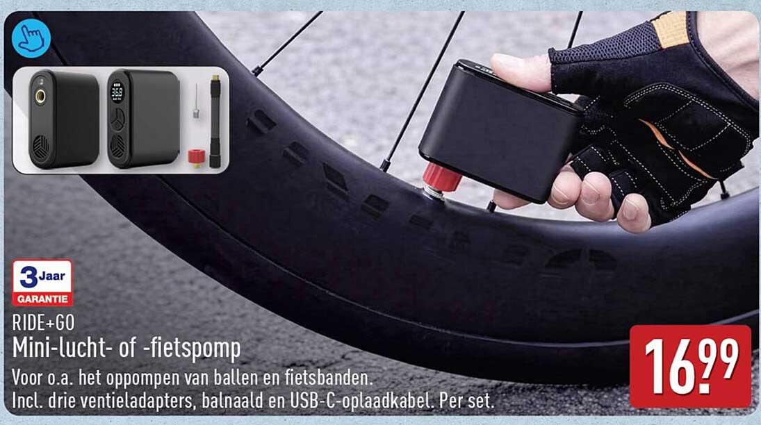 RIDE+GO Mini-lucht- of -fietsomp