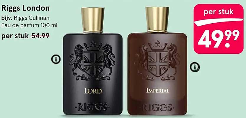 Riggs London bijv. Riggs Culinan Eau de parfum 100 ml per stuk