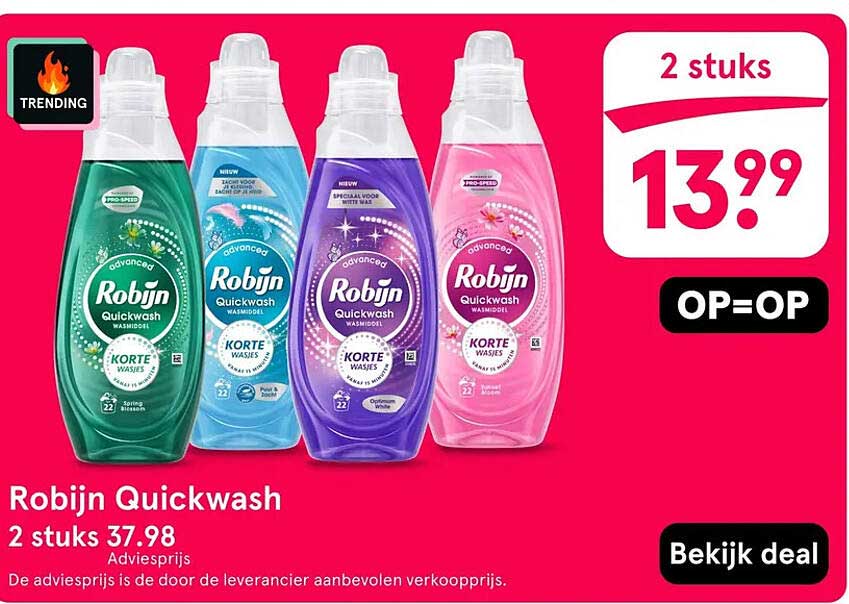 Robijn Quickwash 2 stuks