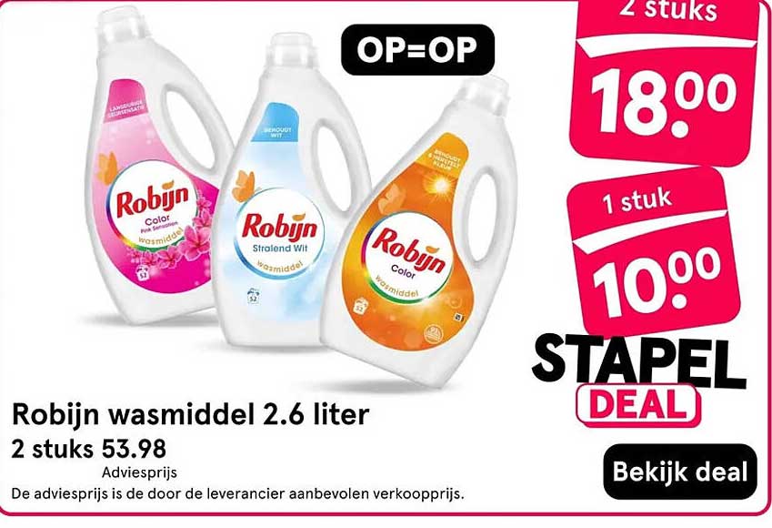 Robijn wasmiddel 2.6 liter