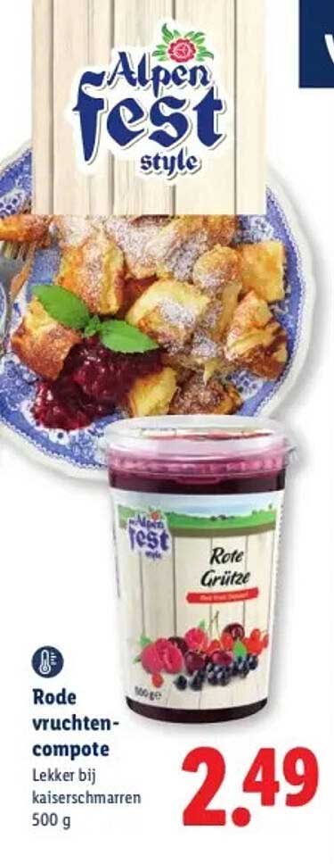 Rode vruchten-compote Lekker bij kaiserschmarren 500 g