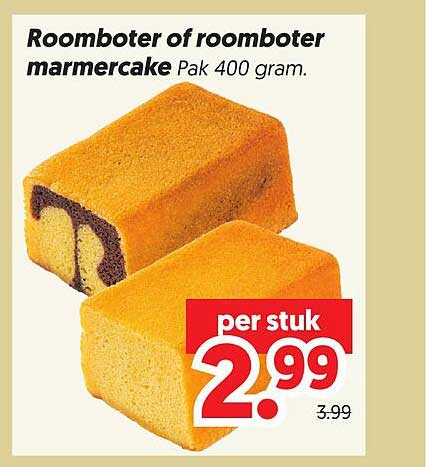 Roomboter of roomboter marmercake Pak 400 gram