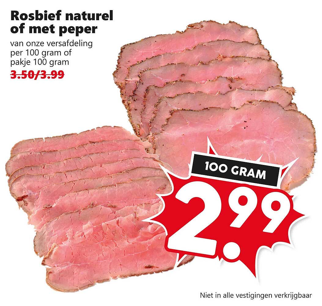 Rosbief naturel of met peper