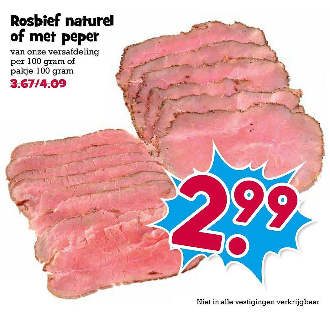 Rosbief naturel of met peper
