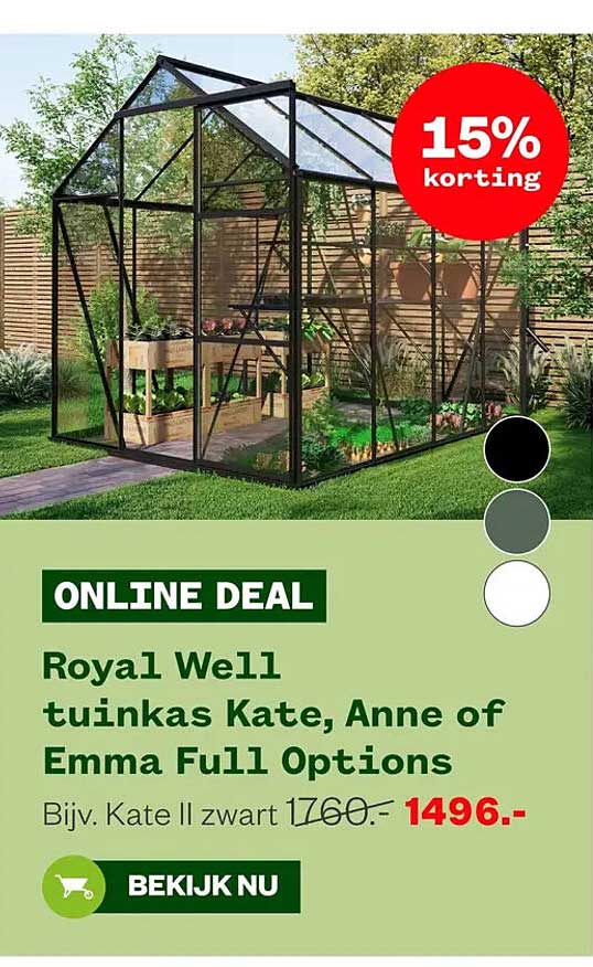 Royal Well tuinkas Kate, Anne of Emma Full Options