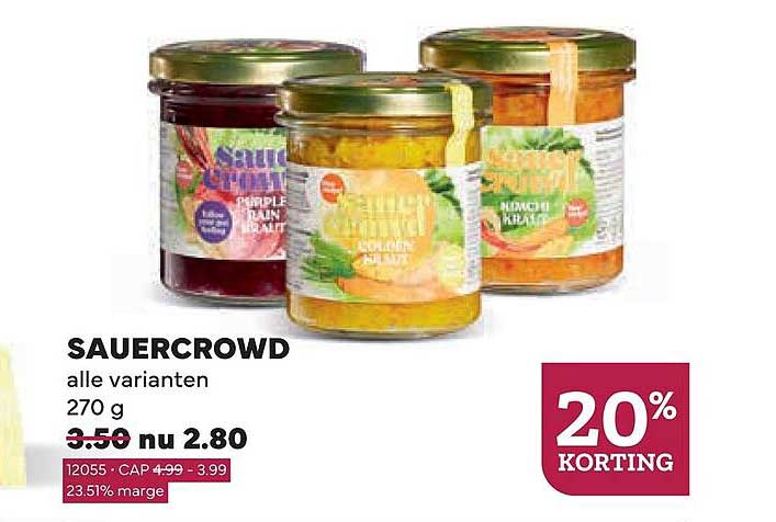 SAUERCROWD alle varianten 270 g 20% KORTING